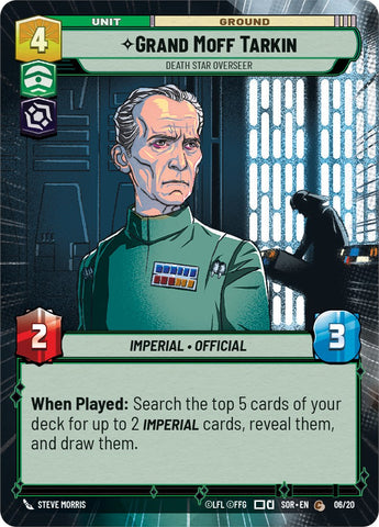 Grand Moff Tarkin - Death Star Overseer (Hyperspace) (6/20) [Spark of Rebellion: Weekly Play]