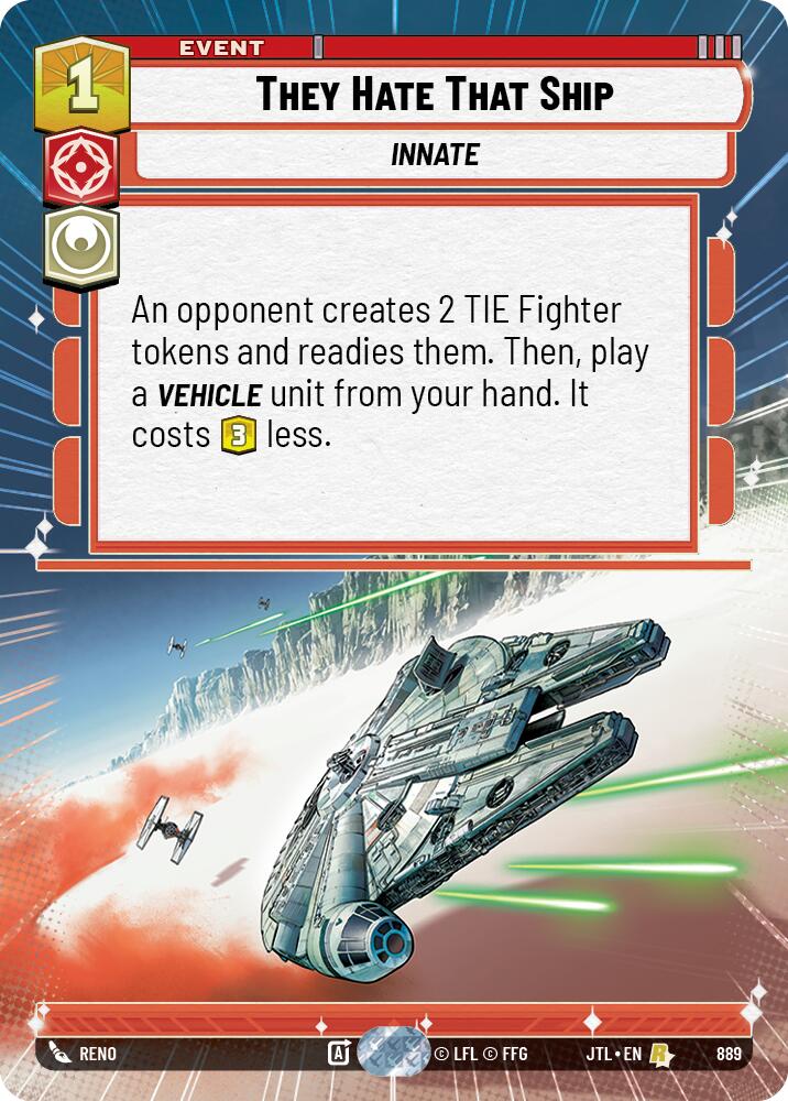 They Hate That Ship (889) (Hyperspace Foil) (889) [Jump to Lightspeed]