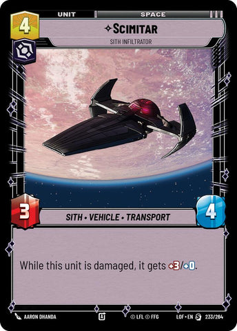Scimitar - Sith Infiltrator (233/264) (233/264) [Legends of the Force]