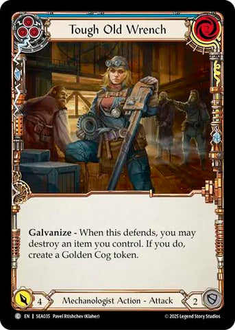 Tough Old Wrench (Blue) [SEA035] (High Seas)  Rainbow Foil