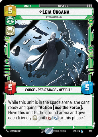 Leia Organa - Extraordinary (600) (Foil) (600) [Legends of the Force]