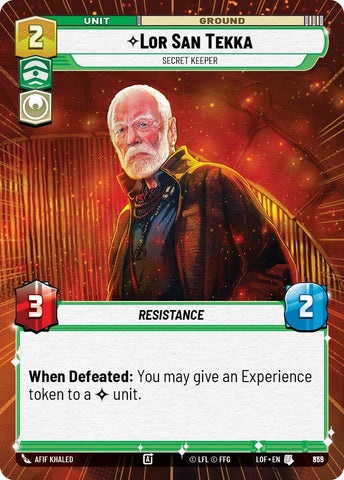 Lor San Tekka - Secret Keeper (835) (Hyperspace Foil) (835) [Legends of the Force]