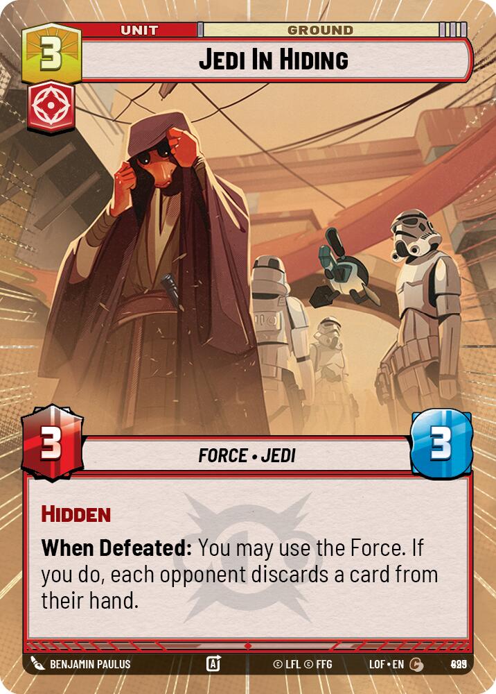 Jedi In Hiding (899) (Hyperspace Foil) (899) [Legends of the Force]