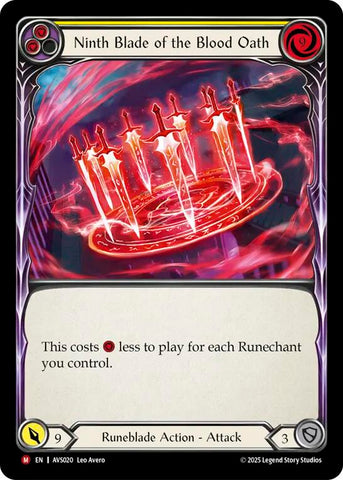 Ninth Blade of the Blood Oath (Yellow) [AVS020] (Armory Deck: Legends Viserai)