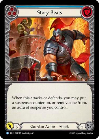 Story Beats (Blue) [SUP183] (Super Slam)  Rainbow Foil