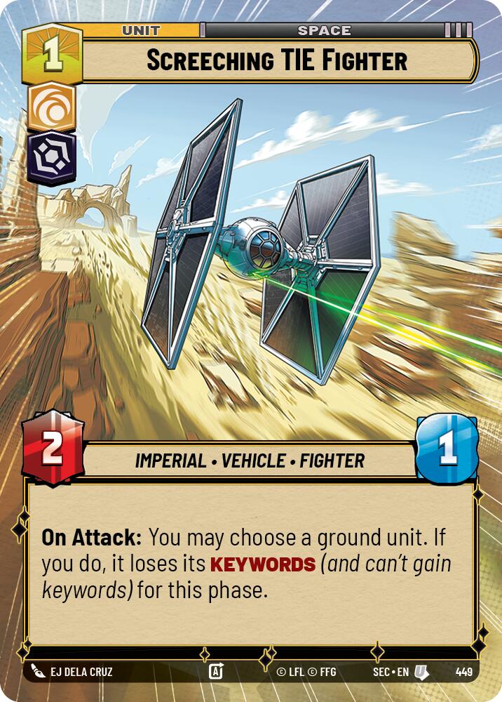 Screeching TIE Fighter (449) (Hyperspace) (449) [Secrets of Power]