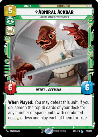 Admiral Ackbar - Assume Attack Coordinates (110/264) (110/264) [Ashes of the Empire]