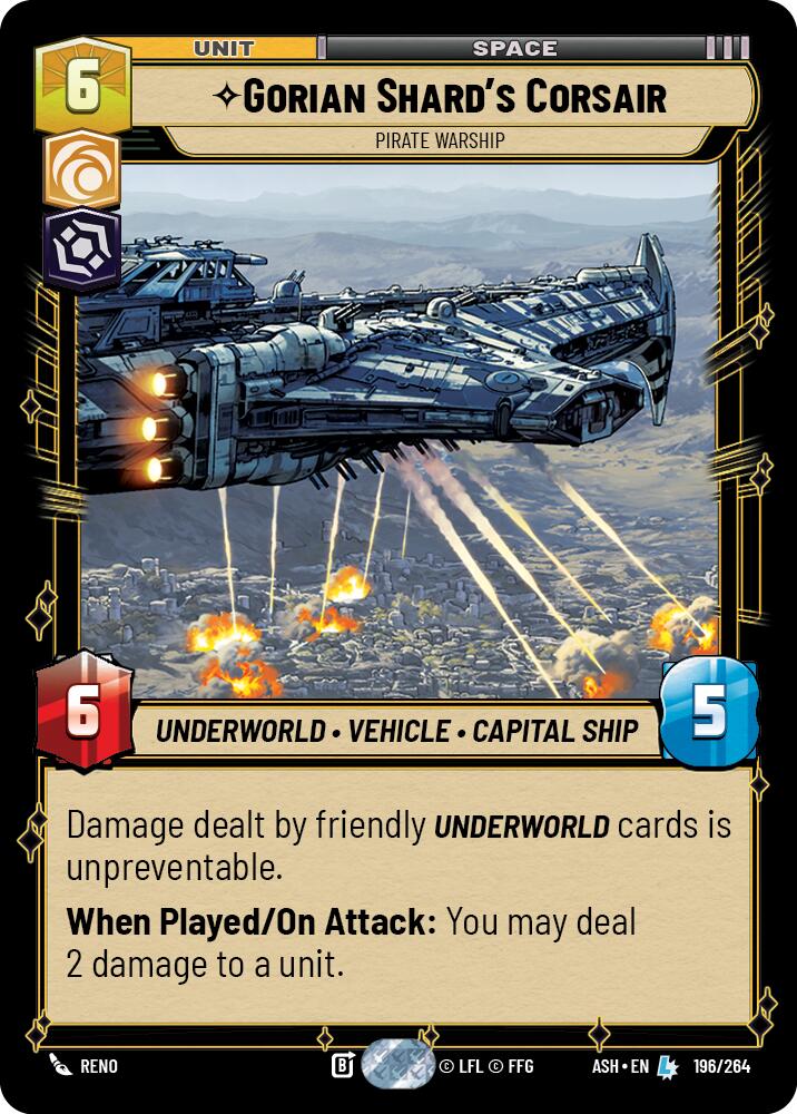 Gorian Shard's Corsair - Pirate Warship (196/264) (196/264) [Ashes of the Empire]
