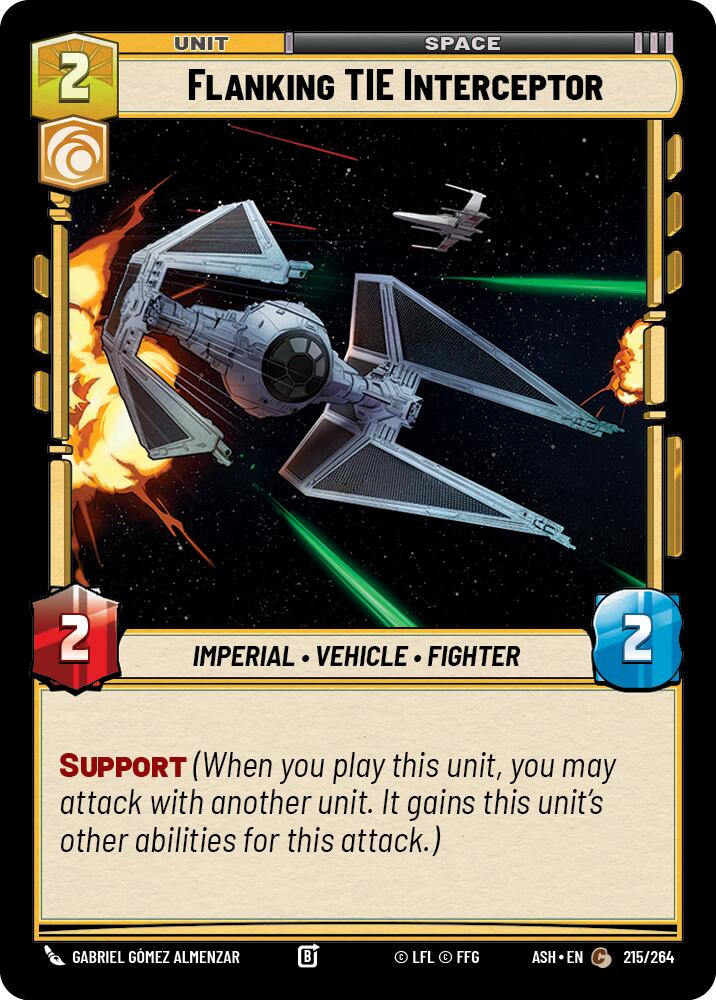 Flanking TIE Interceptor (215/264) (215/264) [Ashes of the Empire]