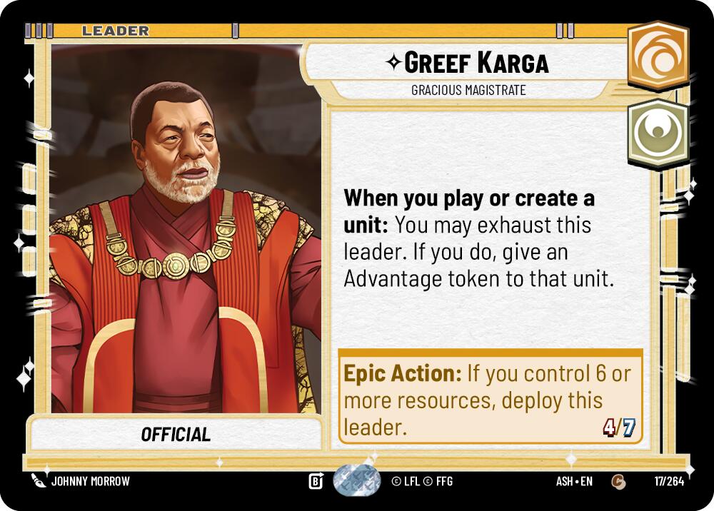 Greef Karga - Gracious Magistrate (17/264) (17/264) [Ashes of the Empire]