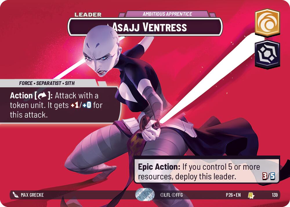 Asajj Ventress - Ambitious Apprentice (139) (Prize Wall) (139) [Galactic Championship 2026]